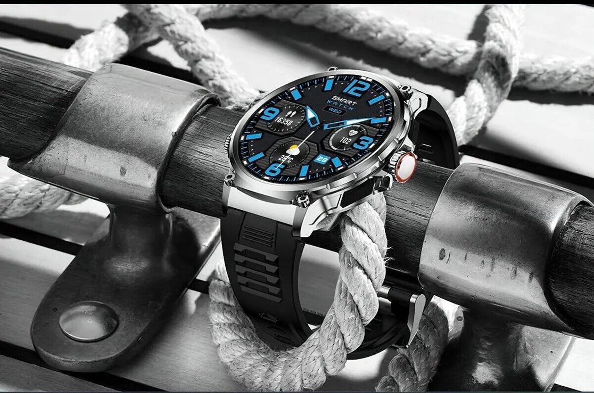 1.85" Ultra HD Smartwatch GPS Bluetooth Call Health Monitoring Watch Gym Gift