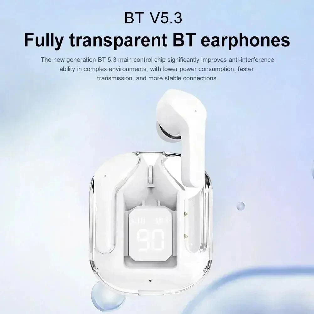 Best-Selling Transparent Wireless Headphones Ari31 with Digital Display Hk3 Gaming Bluetooth Headphones Tws Headphones
